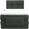 Vente-unique - LODI Bett Stoff Grau - B 108 cm x H 118 cm x L 215 cm Bild 5
