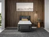 Vente-unique - LODI Bett Stoff Grau - B 108 cm x H 118 cm x L 215 cm Bild 3