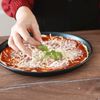 Pizzablech Ø 20 cm, 4-teilig, rund, Blaublech, Made in Germany Bild 3