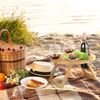 Relaxdays Runder Picknick Weintisch aus Bambus Bild 3