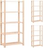 vidaXL Lagerregale 5 Böden 3 Stk. 80x38x170cm Massivholz Kiefer 250kg 3051114 Bild 1