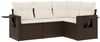 vidaXL 4-tlg. Garten-Sofagarnitur mit Kissen Braun Poly Rattan 3220112 Bild 2