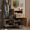 Schuhschrank Amber Eiche Wotan 100 x 100 cm mit Tür und Schublade Vicco Bild 5