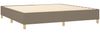 vidaXL Boxspringbett mit Matratze Stoff Taupe 200x200 cm, Härtegrad: H2 [3137185] Bild 4