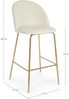 Barhocker Carry aus Samt, Weiß, 51 x 55 x 105 cm Bild 5