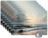 MuchoWow Platzset Strand - Meer - Sonnenuntergang, (6-St), Platzsets, Tischset, Abwaschbar, Tischsets, Platzdeckchen Bild 4