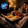 Relaxdays Couchbar mit 3 Edelstahl-Snackschalen Bild 2