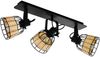 Eglo 43326 NATURE Spotleuchte ANWICK 1 Stahl schwarz, Rattan natur E27 3X40W L:67cm B:14cm H:24cm dimmbar Bild 1