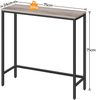 HOOBRO Schmaler Konsolentisch 75 cm Beistelltisch Flurtisch Greige-Schwarz Bild 4