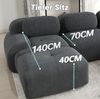 Modulares Ecksofa aus Cordstoff, rahmenloses Design, 298x178x75 cm, grau Bild 5
