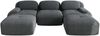 Modulares Ecksofa aus Cordstoff, rahmenloses Design, 298x178x75 cm, grau Bild 4
