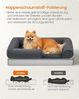 Feandrea Orthopädisches Hundebett, Hundekissen, Hundekorb, weiche Polsterung, Hundesofa, erhöhte Ränder, Bezug abnehmbar und waschbar, 76 x 51 x 18 cm, rutschfeste Unterseite, dunkelgrau Bild 3