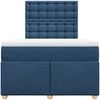 vidaXL Boxspringbett mit Matratze Blau 120x200 cm Stoff 3291267 Bild 4