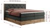 Boxspringbett VENETO KING, Doppelbett mit Multipocket-Matratze, Polsterbett mit Kopfstütze - 180 x 200 cm - Dunkelgrau Stoff - H4 Bild 5