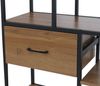 Regal HWC-P11, Regalschrank Bücherregal Standregal, Schubladen Industrial MDF Metall Melamin 150x81x33cm ~ braun Bild 5