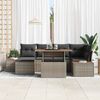 vidaXL Garten Essgruppe mit Kissen 7 pcs Grau und Braun 3350086 Bild 3