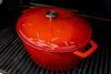Grillfürst Dutch Oven Sternentöpfchen / Gusseisen Bräter - emailliert - L - rot Bild 2