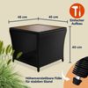 CASARIA® Beistelltisch Klein Polyrattan Akazie Schwarz Bild 4