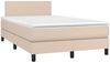 vidaXL Boxspringbett Matratze Cappuccino-Braun 120x200 cm Kunstleder, Härtegrad: H2 [3140998] Bild 3