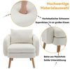 KLAM HOME Sessel Ohrensessel, Relaxsessel, Lehnsessel mit super dickes Kissen (Armlehnensessel TV-Sessel bis 150 kg Belastbar), Einzelsofa gepolsterter Ohrensessel mit Massivholz-Bein Bild 2