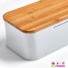 Brotkasten Metall mit Bambusdeckel Bild 2