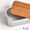 Brotkasten Metall mit Bambusdeckel Bild 3