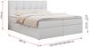Boxspringbett mit Kopfteil und Topper, Doppelbett - RICO - 200x200cm - Weiß Kunstleder - H3 Bild 5