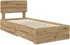 vidaXL Bettrahmen mit Kopfteil Artisan-Eiche 90 x 200 cm Holzwerkstoff 3412426 Bild 4