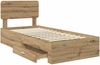 vidaXL Bettrahmen mit Kopfteil Artisan-Eiche 90 x 200 cm Holzwerkstoff 3412426 Bild 5