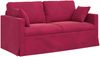 vidaXL Sofa Set 2 pcs Weinrot 158 x 78 x 80 cm Samt 3407556 Bild 5