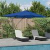 Sonnenschirm, Terrassenschirm mit LED-Lichtleisten Azurblau 352 x 251 x 265 cm Bild 2