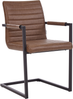 Esszimmerstuhl 2er Set BUFORD Kunstleder Braun Bild 4