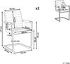 Esszimmerstuhl 2er Set BUFORD Kunstleder Braun Bild 2