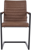 Esszimmerstuhl 2er Set BUFORD Kunstleder Braun Bild 5