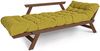 Marior HOME 'ALLEGRO' Klappsofa, Buchenholz, Walnussfarbe, Grün Bild 2