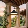 Licht-Erlebnisse Außen-Deckenleuchte ÖREBRO, LED, Warmweiß, LED Aluminium H: max. 73 cm B: 25 cm IP44 Schwarz rund 1200 lm Modern Bild 2