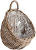Hängepflanzkorb PORUN-Small Natural Rattan Übertopf Blumenkorb Wandkorb Bild 3