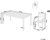 Gartentisch Set VERNIO 180x90x76 cm Weiß Bild 2