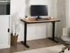 Schreibtisch elektrisch höhenverstellbar PENLY Schwarz Hellbraun 120 cm 60 cm mit USB-Anschluss Bild 3
