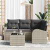 vidaXL Gartensofa-set 5 pcs Hellgrau Poly-Rattan 3346032 Bild 3