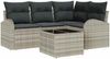 vidaXL Gartensofa-set 5 pcs Hellgrau Poly-Rattan 3346032 Bild 2