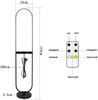 ZMH Stehlampe Wohnzimmer Led Stehleuchte Wireless Aufladbar - Dimmbar Fernbedienung Regal mit USB Anschluss Standleuchte Modern Design Standlampe Schwarz Metall Regallampe für Schlafzimmer Büro Bett Bild 4