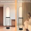 ZMH Stehlampe Wohnzimmer Led Stehleuchte Wireless Aufladbar - Dimmbar Fernbedienung Regal mit USB Anschluss Standleuchte Modern Design Standlampe Schwarz Metall Regallampe für Schlafzimmer Büro Bett Bild 2