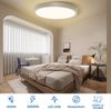 ZMH LED Deckenleuchte Flach Weiß - 24W Modern Badezimmerlampe 3000K Deckenlampe Rund 23CM IP44 Warmweiß Badlampe für Flur Balkon Badezimmer Küche Wohnzimmer Bild 2