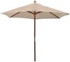 anndora-sonnenschirm Sonnenschirm 2,1m Balkonschirm Landhausschirm rund, witterungsbeständiges Polyester - mit integriertem Winddach Bild 2