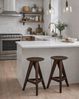 Set mit 2 Barhockern AROMA Holz Dunkelbraun Bild 3