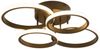 ZMH LED Deckenleuchte 4-Ring Dimmbar Schwarz/ Weiß 48W Wohnzimmerlampe, LED fest integriert, warmweiß, neutralweiß, kaltweiß, LED dimmbar moderne Schlafzimmerlampe Bild 2