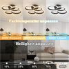 ZMH LED Deckenleuchte 4-Ring Dimmbar Schwarz/ Weiß 48W Wohnzimmerlampe, LED fest integriert, warmweiß, neutralweiß, kaltweiß, LED dimmbar moderne Schlafzimmerlampe Bild 3