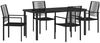 vidaXL Garten Essgruppe 5 pcs Schwarz Pulverbeschichteter Stahl 3379166 Bild 2