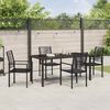 vidaXL Garten Essgruppe 5 pcs Schwarz Pulverbeschichteter Stahl 3379166 Bild 4